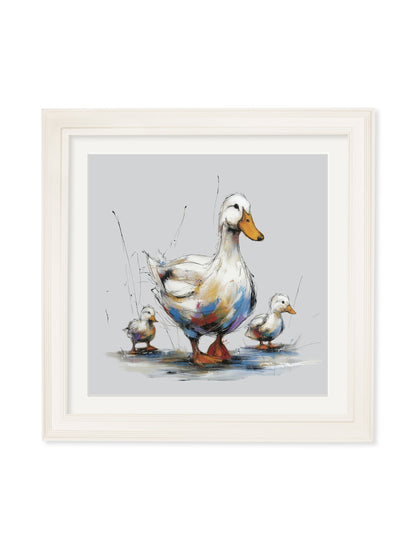 Family of Ducks Cosy Sketch – Cream Hurstwood Square Frame detail – Leya Buster Interiors