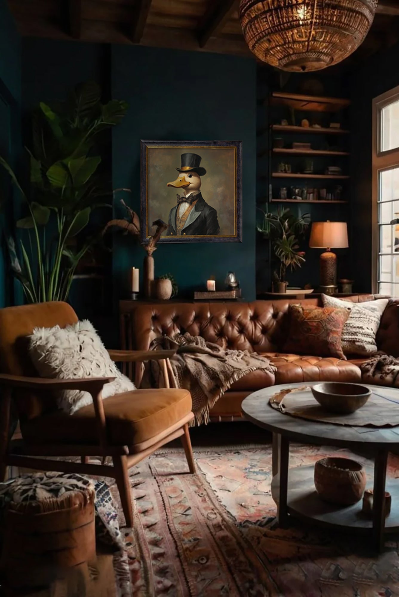 Captain Quackmore – Gentleman Duck Oxford Square Frame – fine home fragrance at Leya Buster Interiors