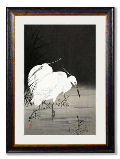 c.1910 Two Egrets in Reeds – Ohara Koson detail – Leya Buster Interiors