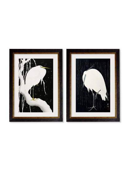 c.1910 Egrets – Ohara Koson styled view – Leya Buster Interiors