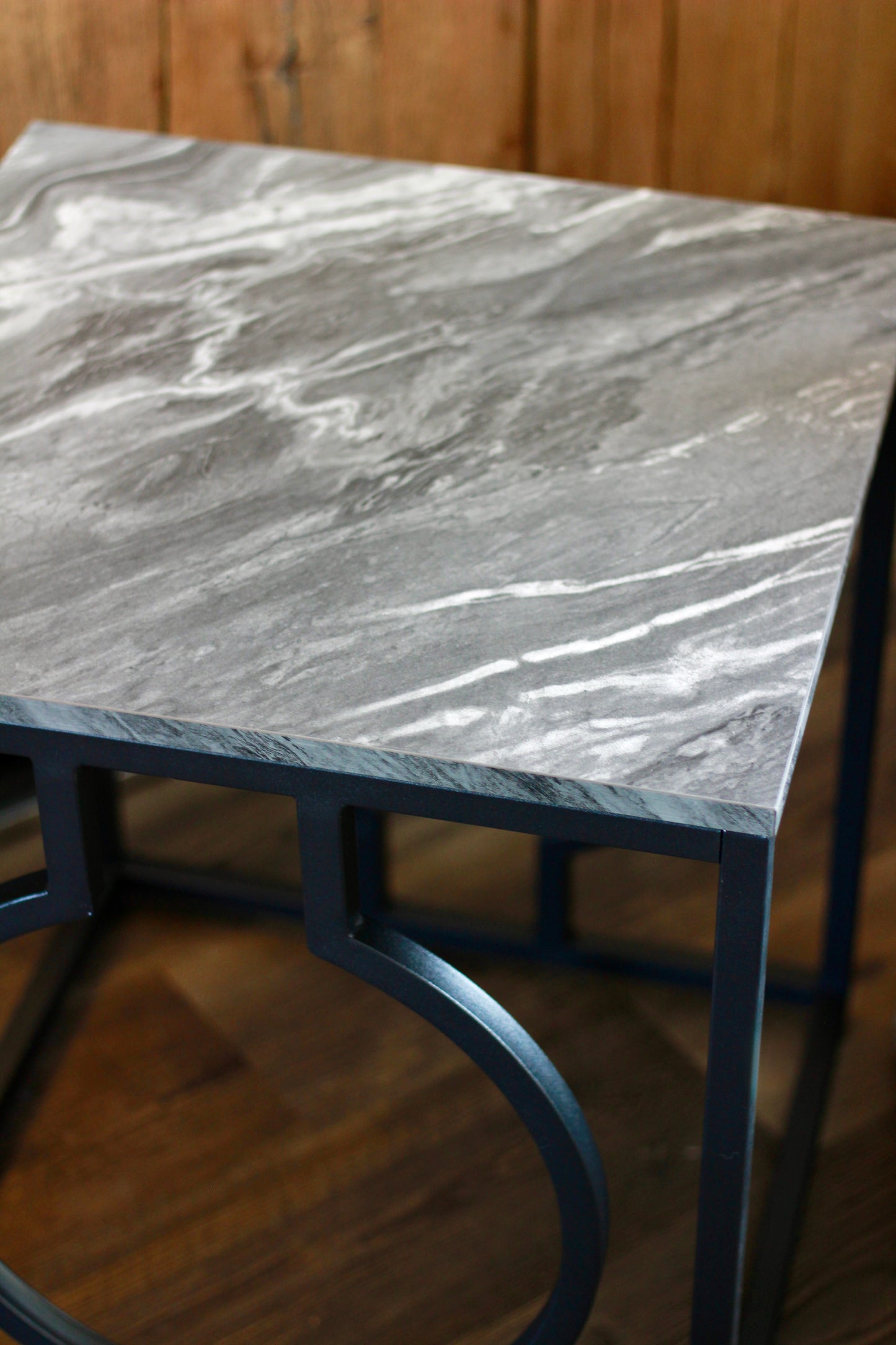 Black & Grey Marble Style Table styled view – Leya Buster Interiors