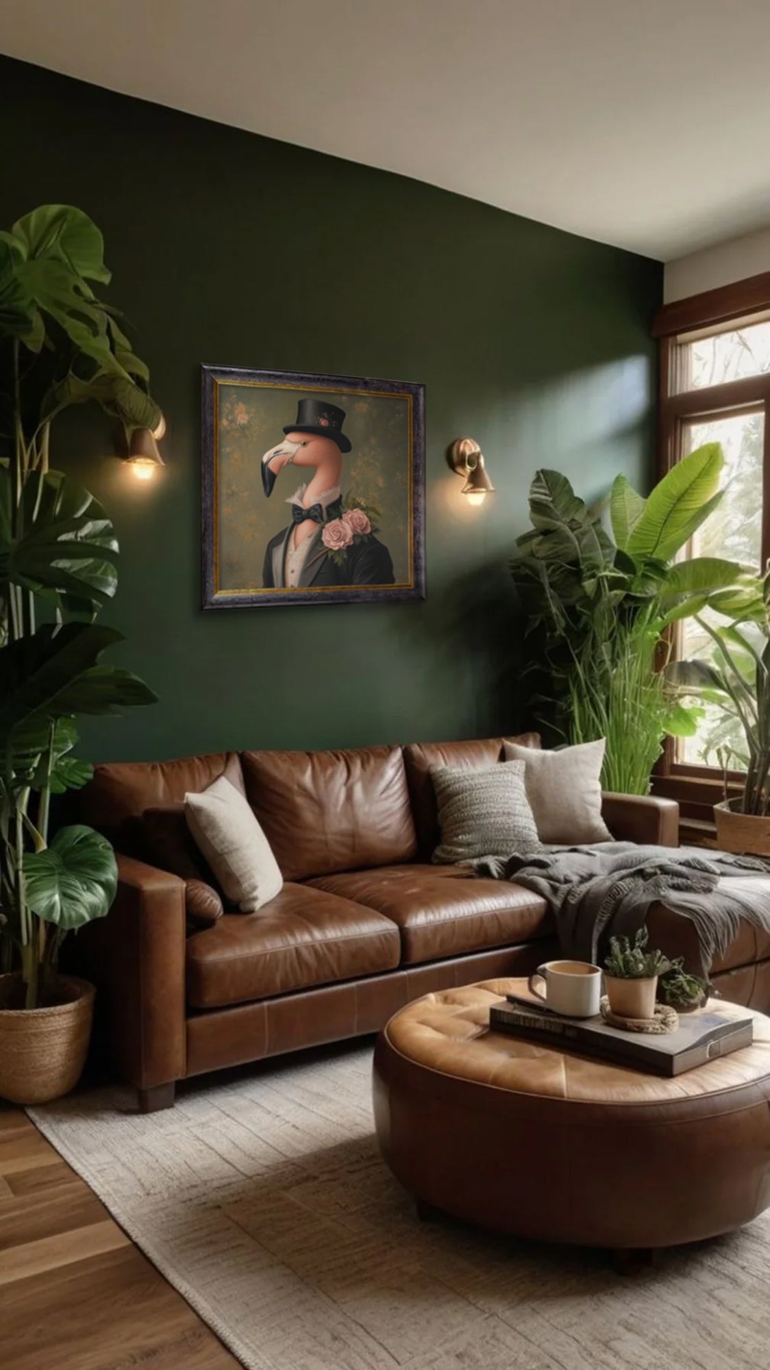Baron Von Blush – Gentleman Flamingo Oxford Square Frame – fine home fragrance at Leya Buster Interiors