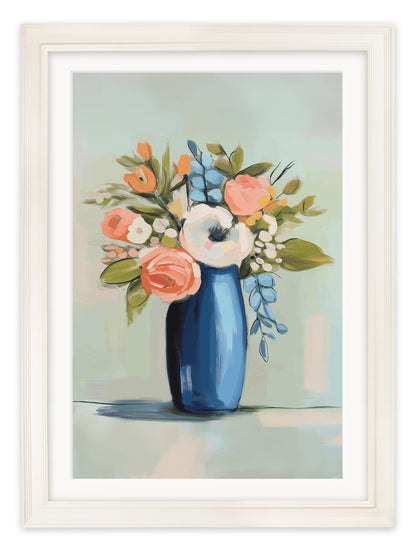 The Pastel Bouquet Duo – Cream Hurstwood Frame styled view – Leya Buster Interiors