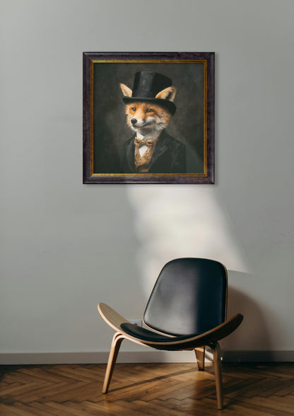 Count Foxalot – Gentleman Fox Oxford Square Frame – fine home fragrance at Leya Buster Interiors
