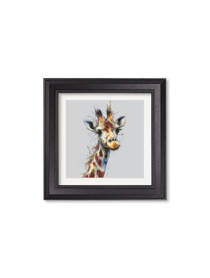 Tall Giraffe Cosy Sketch – Black Hurstwood Square Frame styled view – Leya Buster Interiors