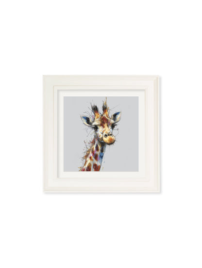 Tall Giraffe Cosy Sketch – Cream Hurstwood Square Frame styled view – Leya Buster Interiors