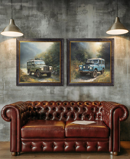 Country Track Defender Blue – Oxford Square Frame styled view – Leya Buster Interiors