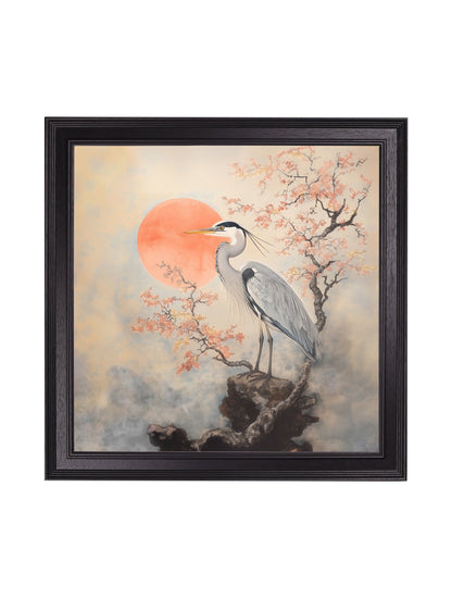 Japanese Twin Herons – Black Hurstwood Square Frame styled view – Leya Buster Interiors