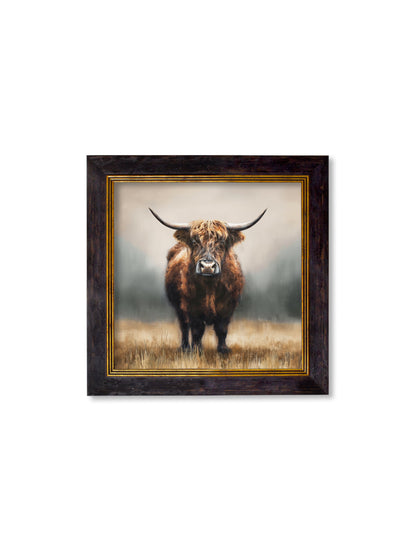 Highland Cow – Oxford Square Frame styled view – Leya Buster Interiors