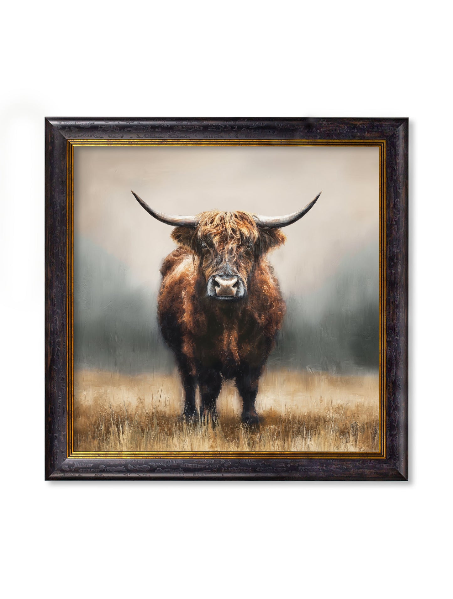 Highland Cow – Oxford Square Frame detail – Leya Buster Interiors