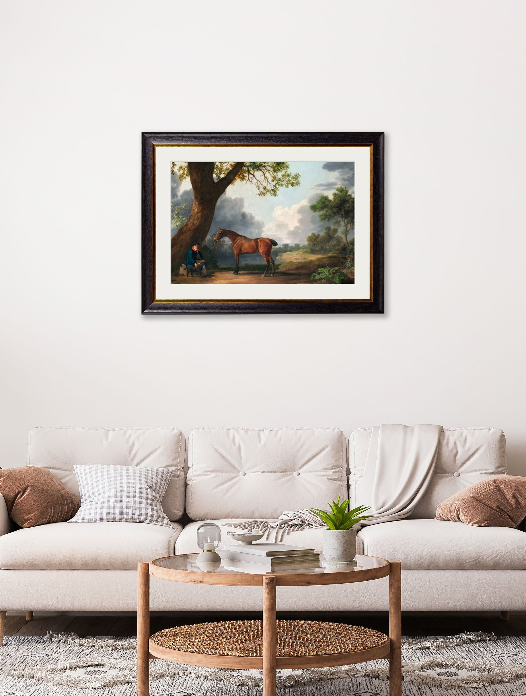 c.1763 George Stubb's Horse and Groom – framed wall art at Leya Buster Interiors