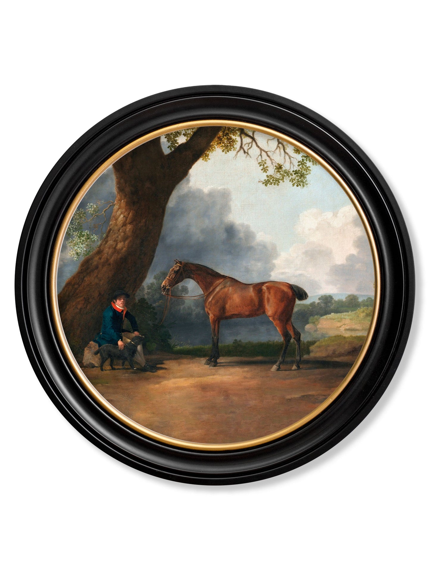 c.1763 George Stubb's Horse and Groom – Round Frame detail – Leya Buster Interiors