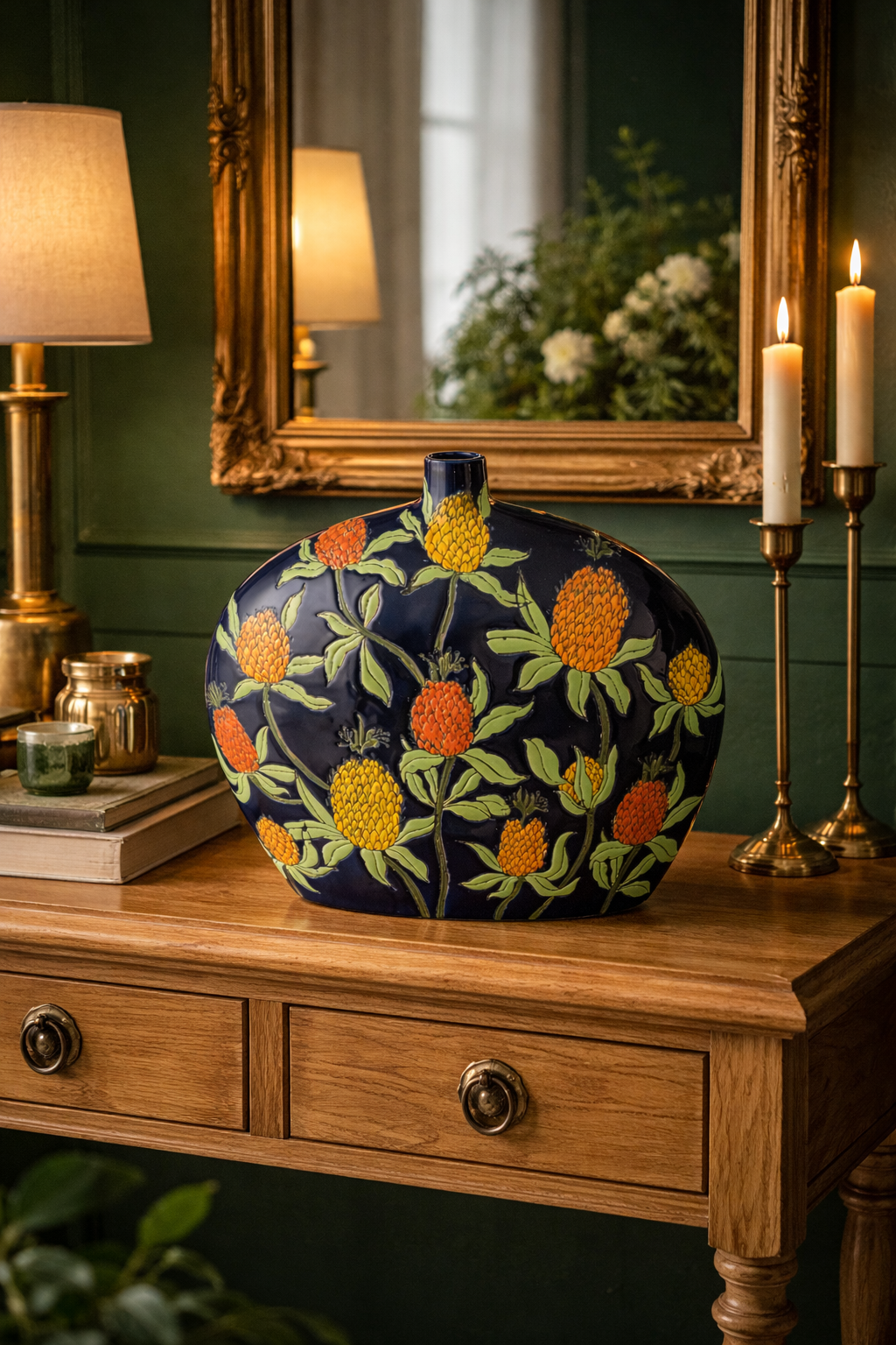 Porcelain Pineapple Vase – decorative vase at Leya Buster Interiors