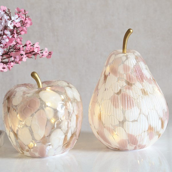 LED Pink Spotted Decorative Glass Pear