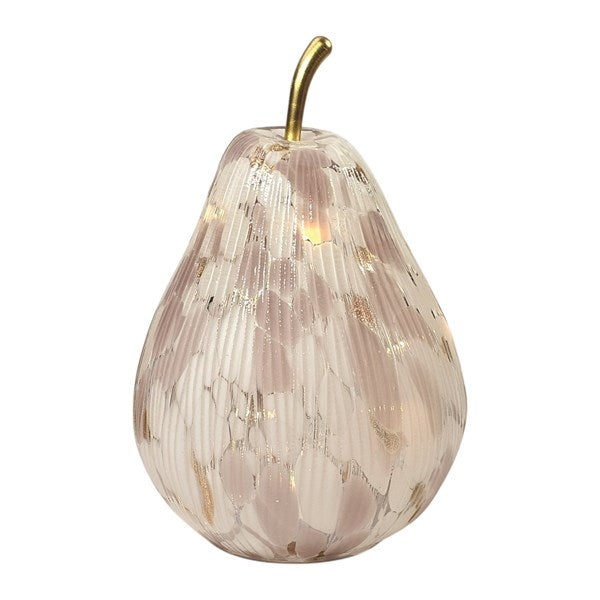 LED Pink Spotted Decorative Glass Pear