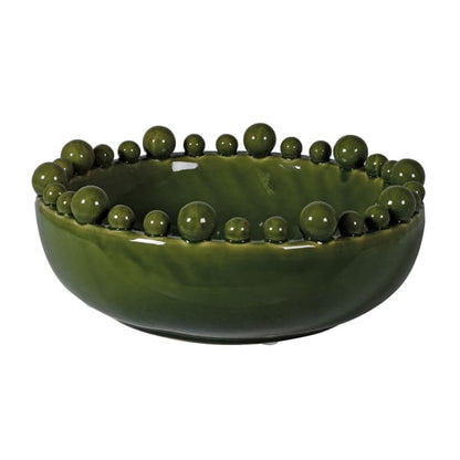 Green Bowl With Bobbled Edge styled view – Leya Buster Interiors