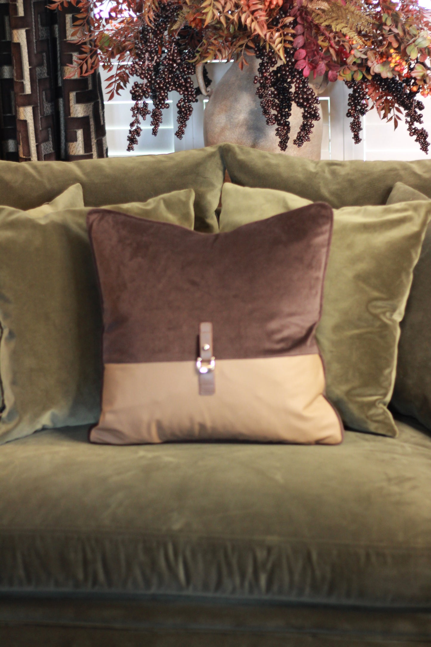 Buckle Cushion – Chocolate