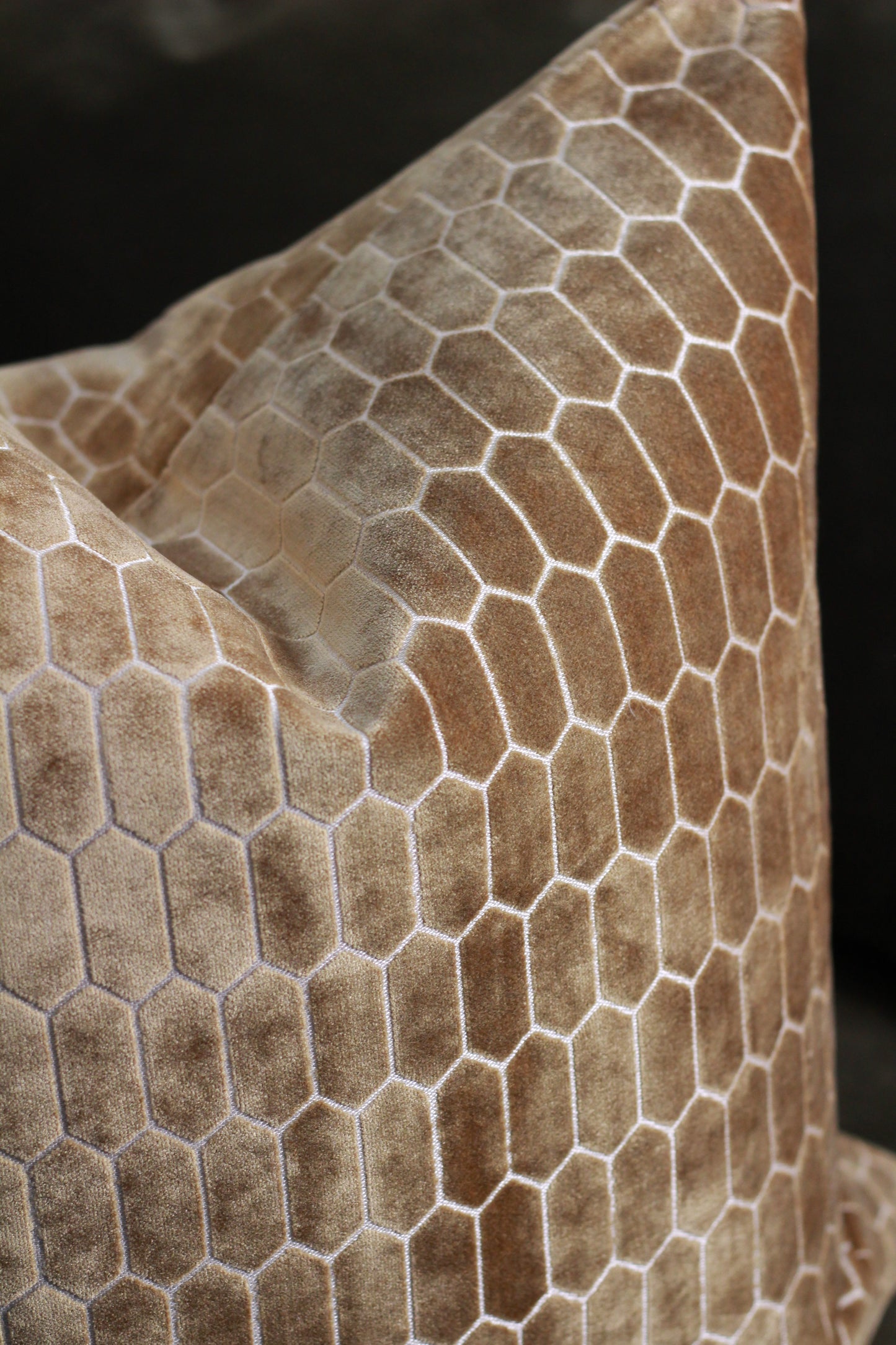Sinclair Honeycomb Cushion – Whiskey Velvet