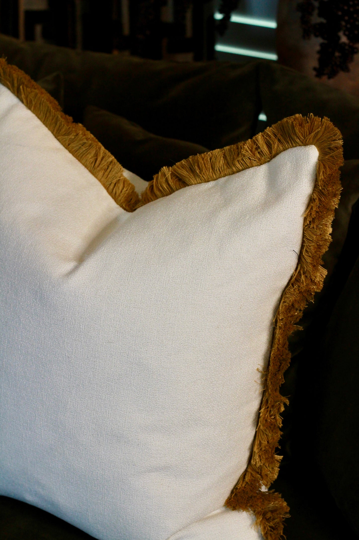 The Beaumont Cushion – Whiskey Fringe