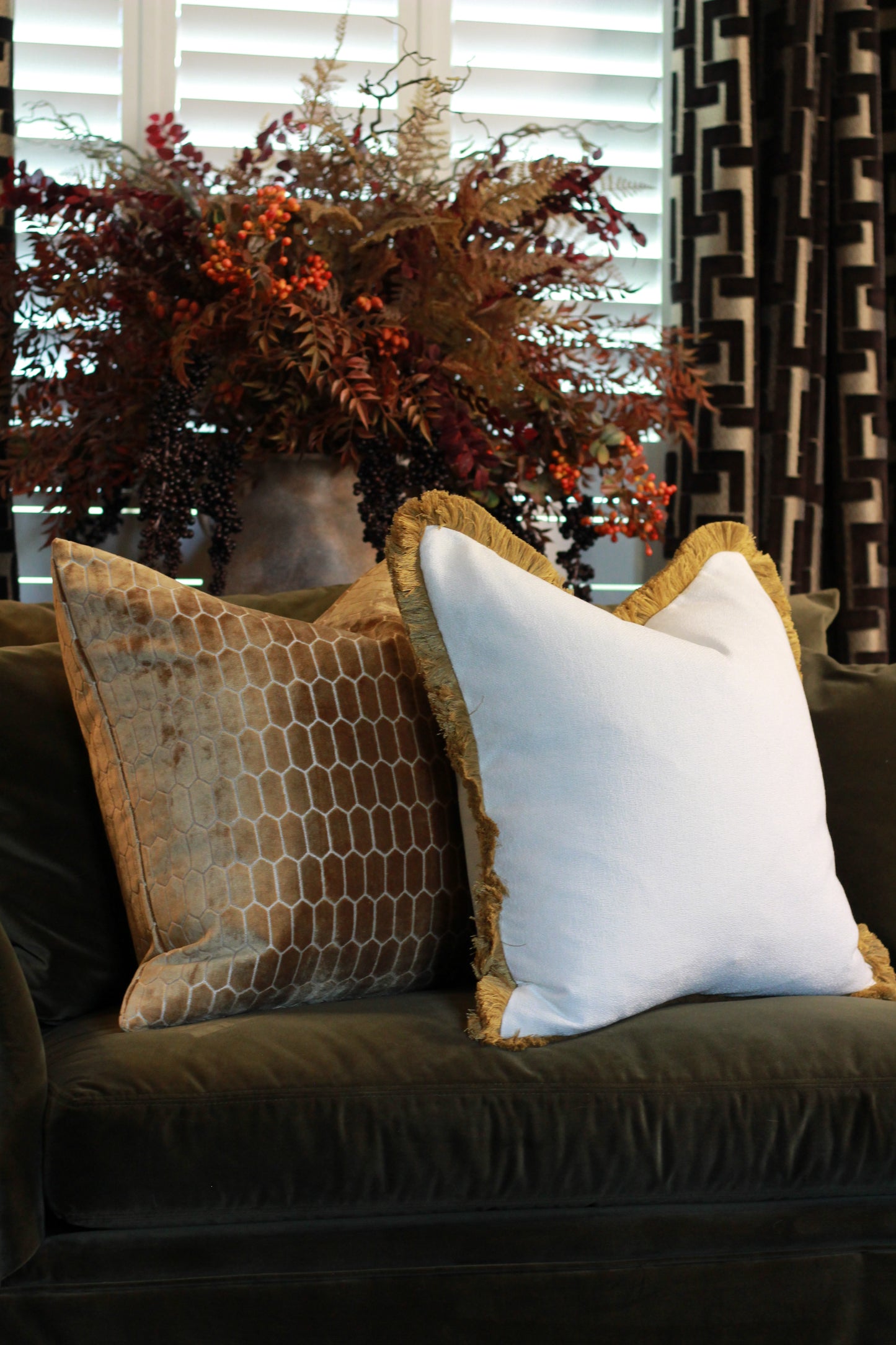 The Beaumont Cushion – Whiskey Fringe