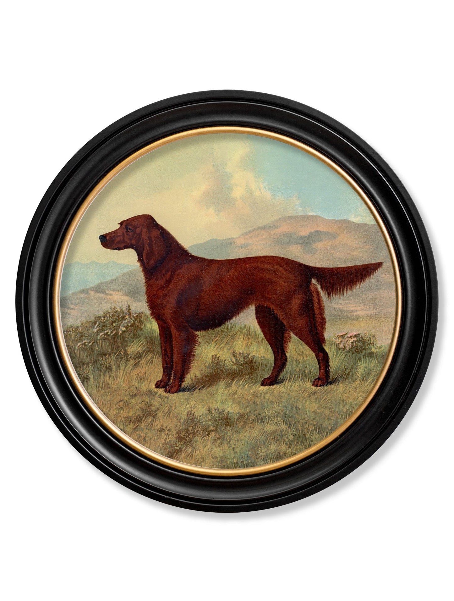c.1881 Working Dogs – Round Frame styled view – Leya Buster Interiors
