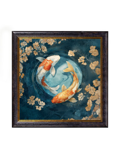 Japanese Koi Carp Dawn – Oxford Square Frame detail – Leya Buster Interiors