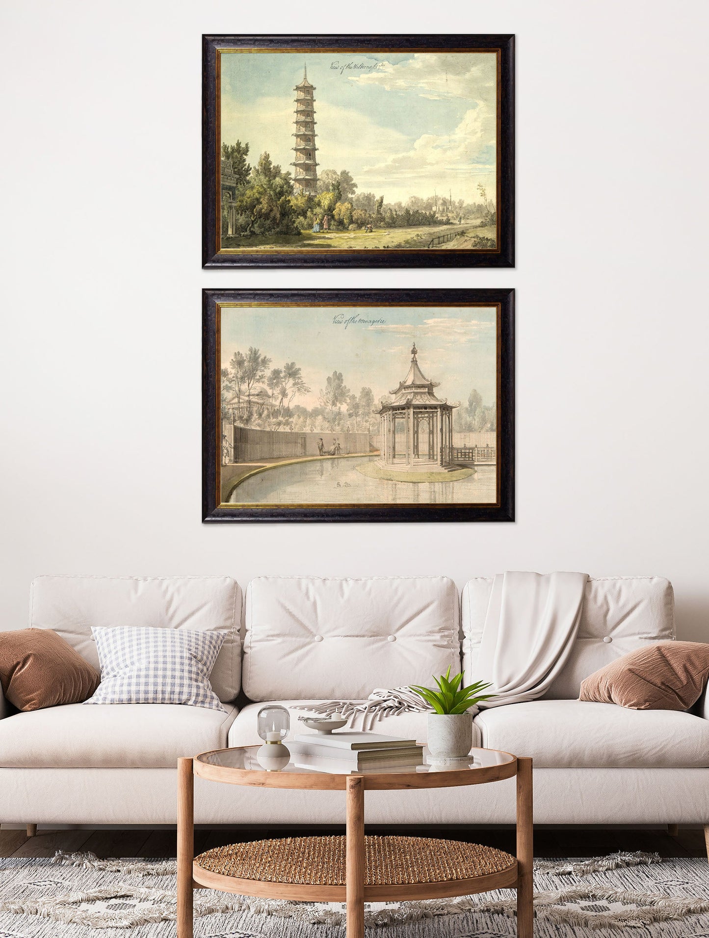 c1763 Gardens at Kew – framed wall art at Leya Buster Interiors