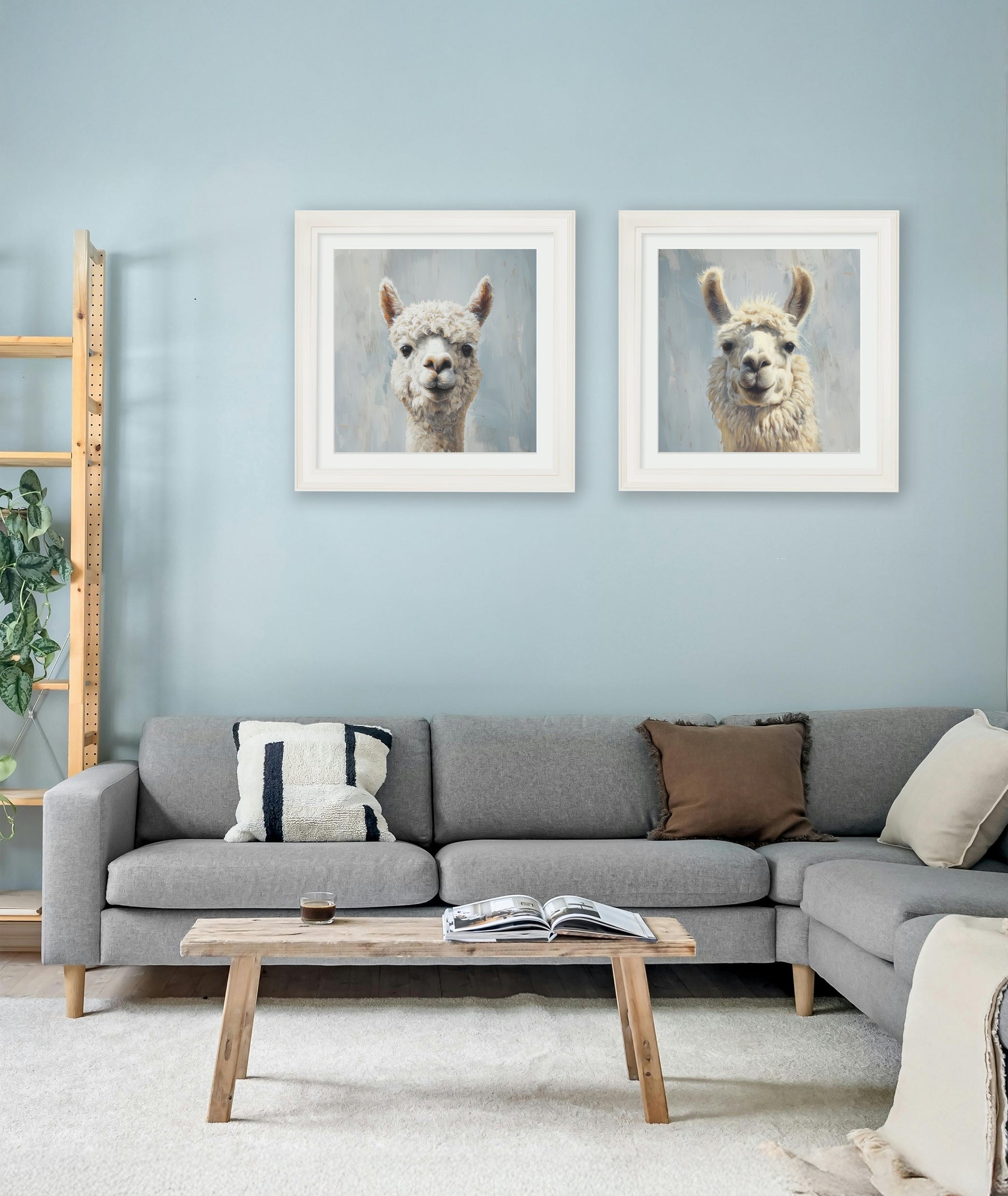 The Goofy Alpaca – Cream Hurstwood Square Frame styled view – Leya Buster Interiors