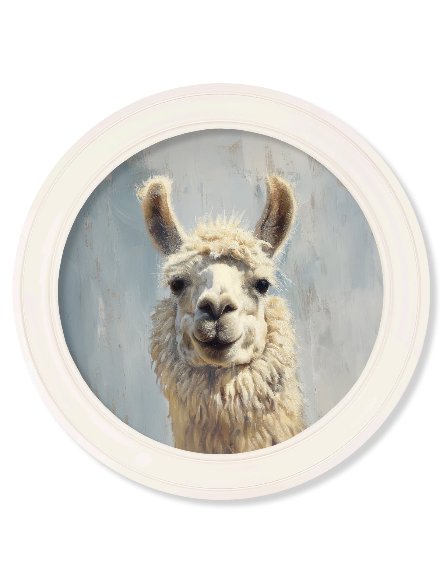 The Goofy Llama – Oxford Strong White Round Frame detail – Leya Buster Interiors