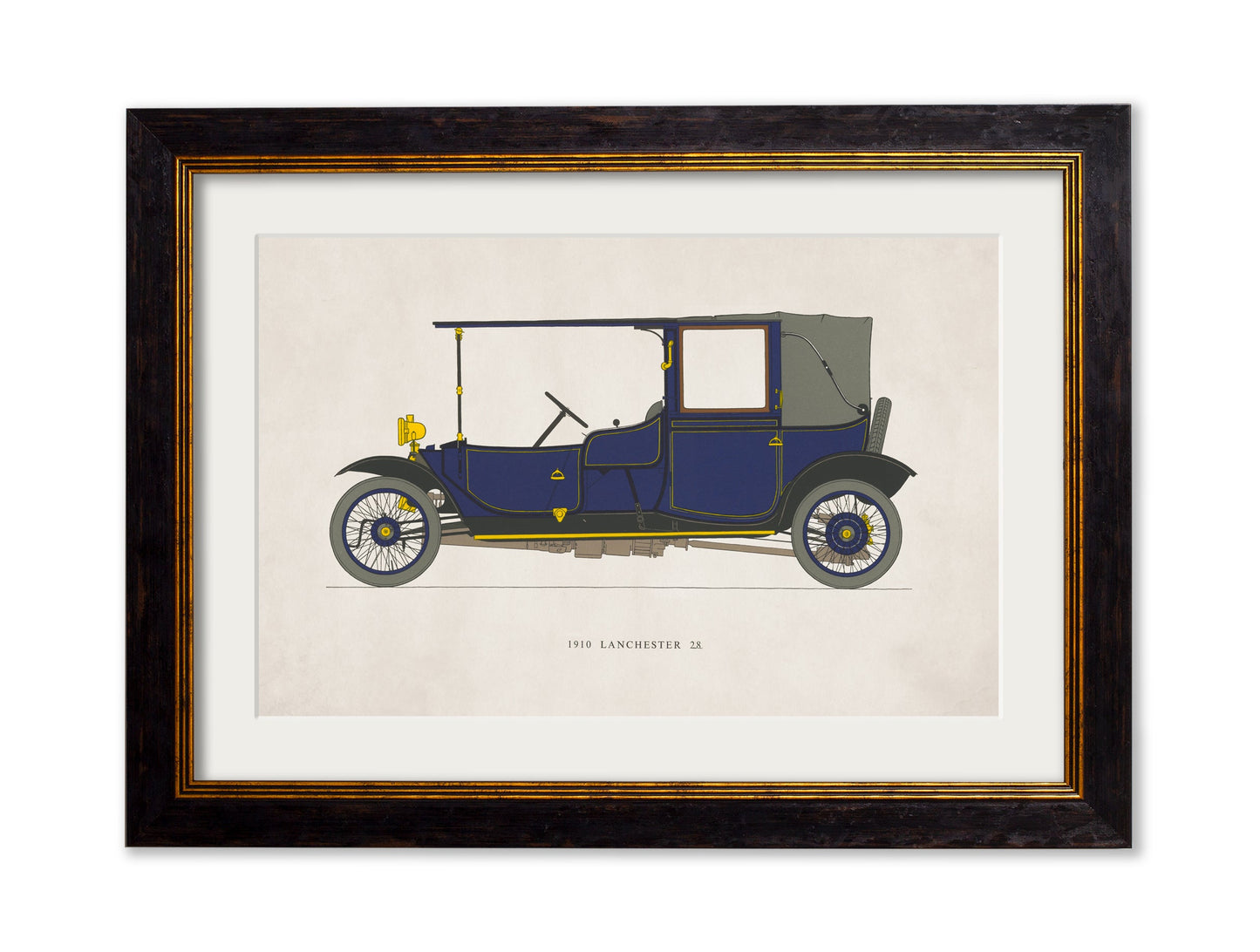 1910 LANCHESTER 28 detail – Leya Buster Interiors