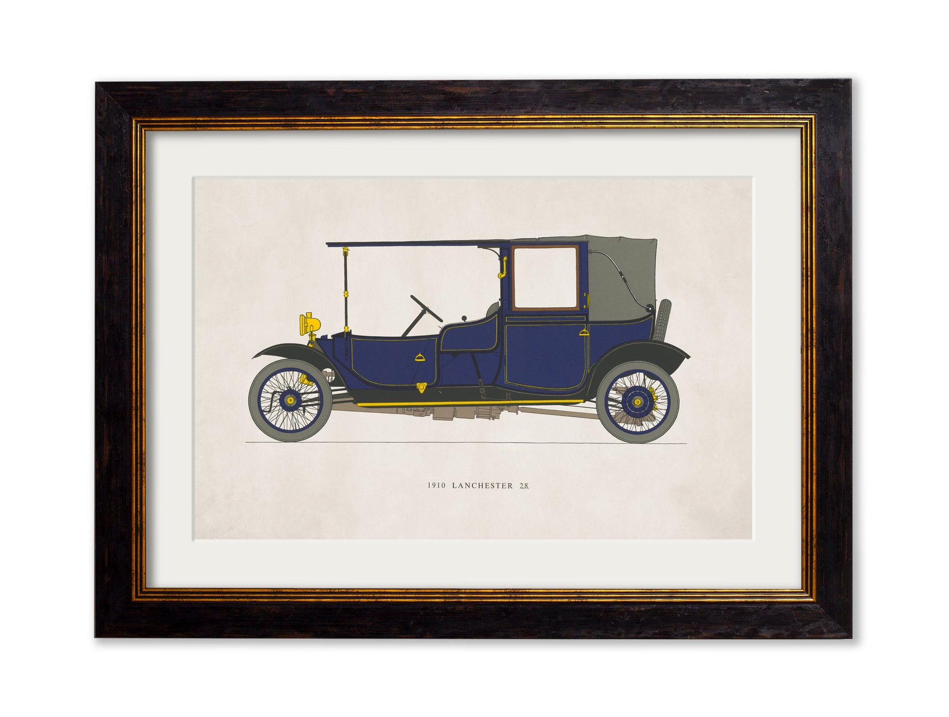 1910 LANCHESTER 28 detail – Leya Buster Interiors