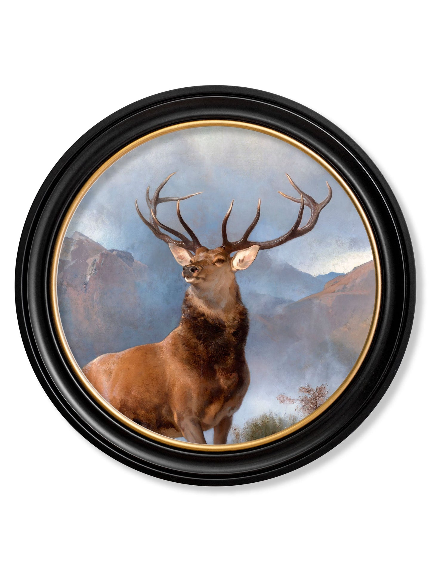 c.1851 Monarch of The Glen – Round Frame detail – Leya Buster Interiors