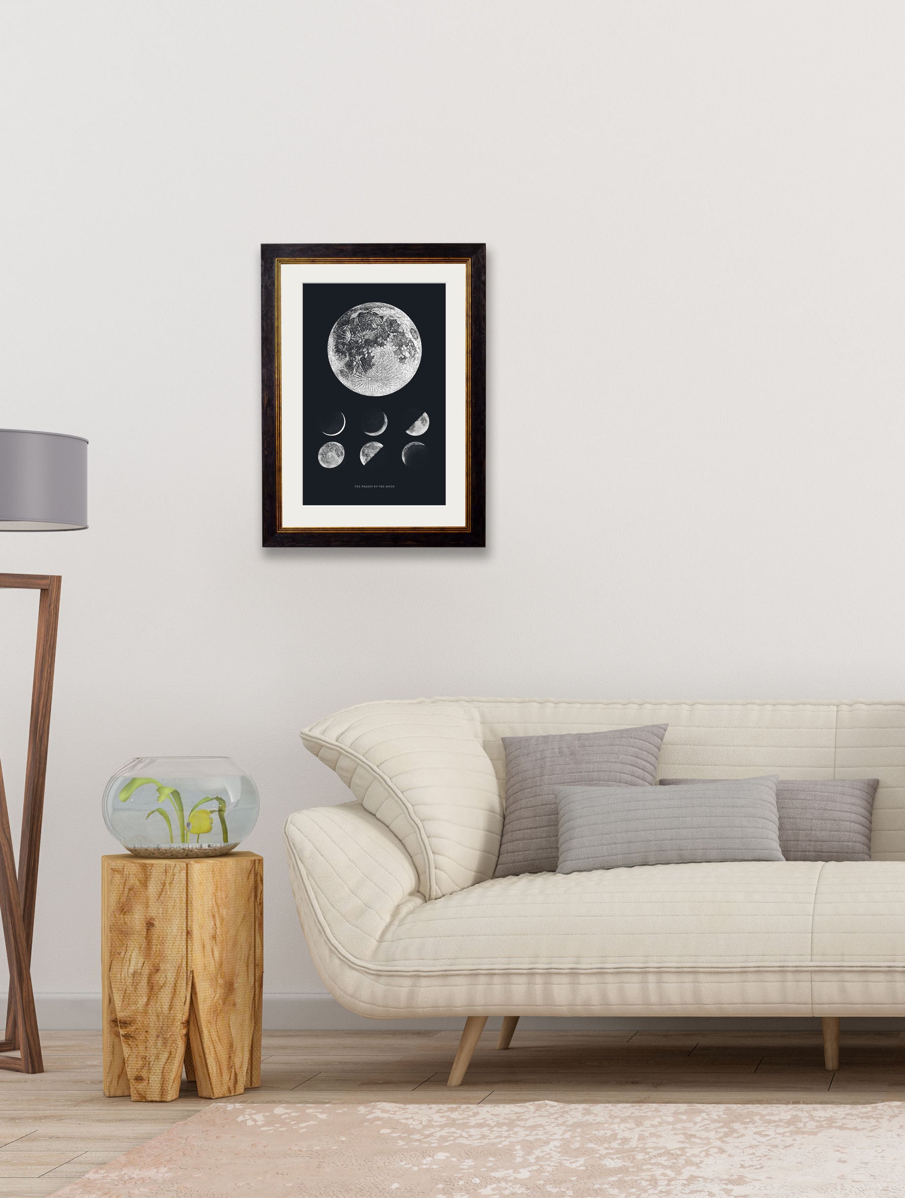 c.1800 Phases of the Moon – framed wall art at Leya Buster Interiors