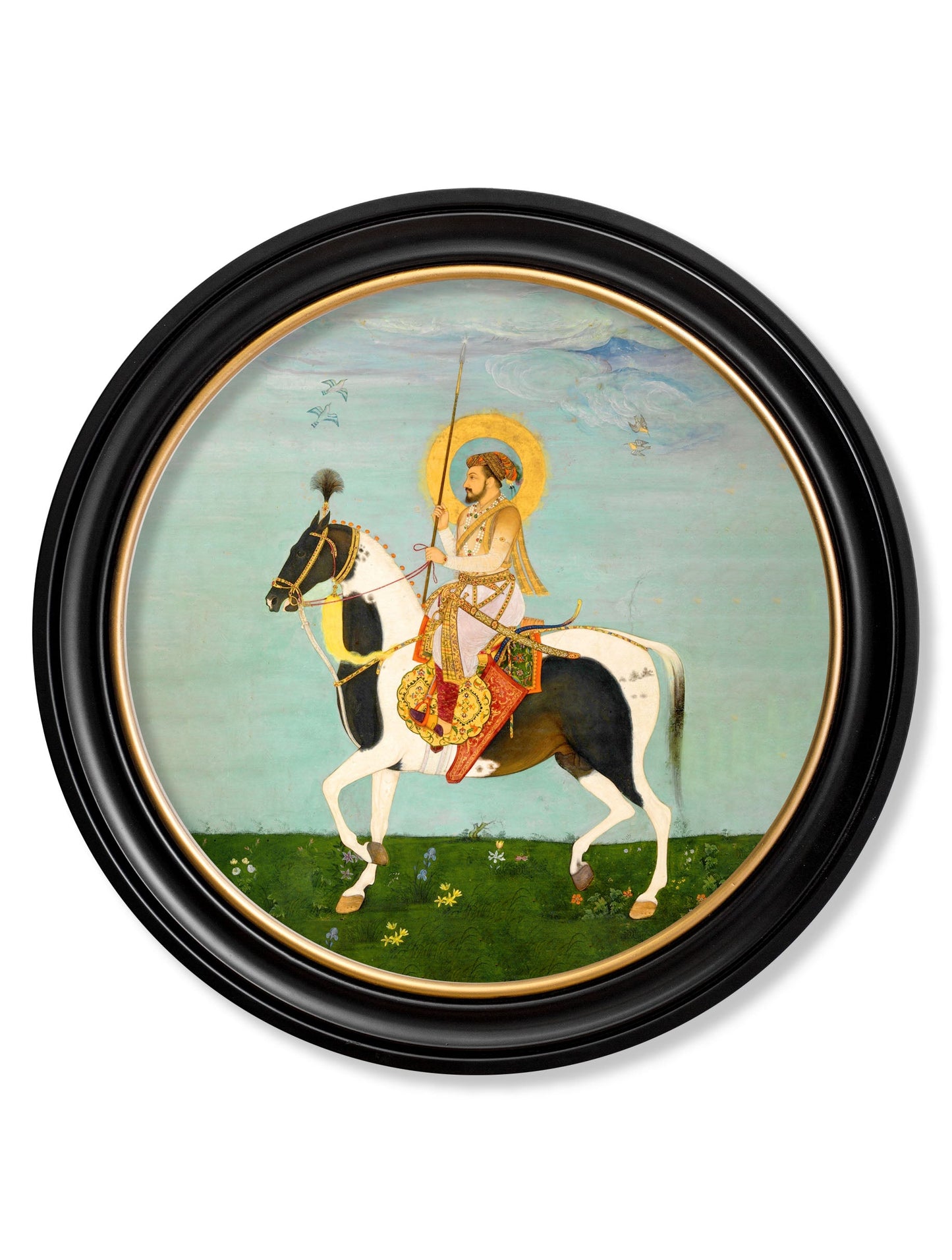 Mughals – Horsemen – Round Frames styled view – Leya Buster Interiors