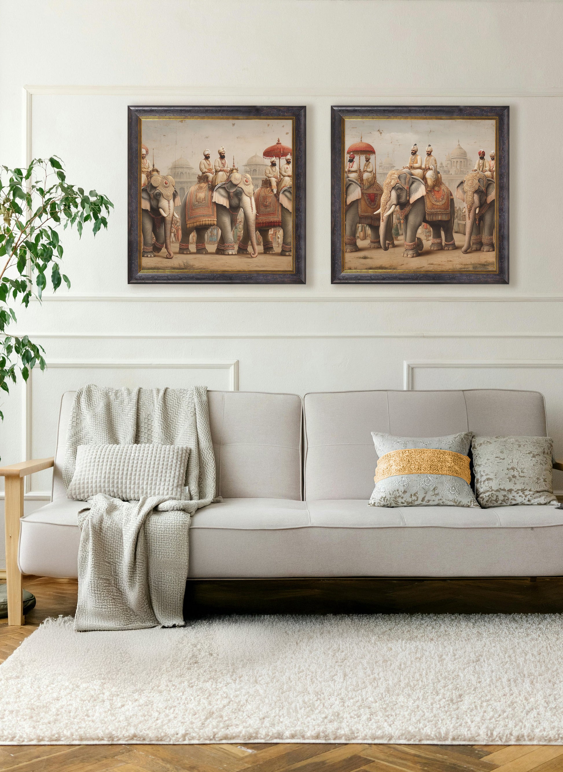 The Mughal Emperors – Oxford Square Frame – framed wall art at Leya Buster Interiors