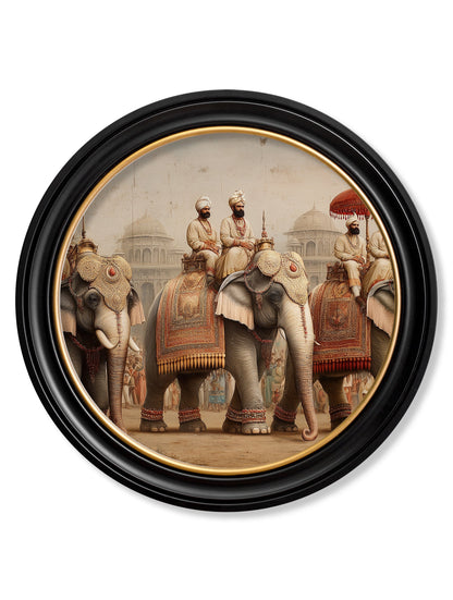 The Mughal Emperors – Oxford Round Frame styled view – Leya Buster Interiors