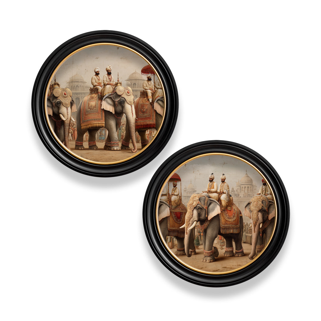 The Mughal Emperors – Oxford Round Frame detail – Leya Buster Interiors