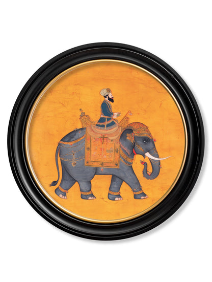 Royal Saffron Mughals – Oxford Round Frame styled view – Leya Buster Interiors