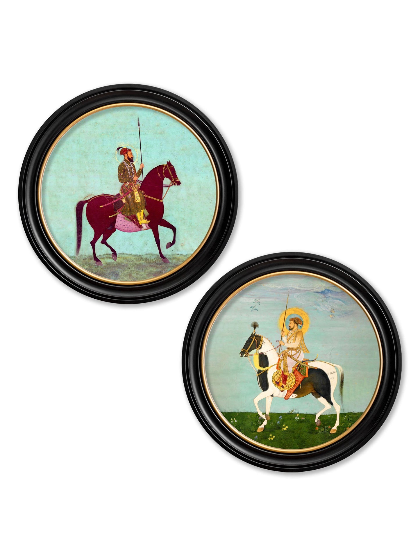 Mughals – Horsemen – Round Frames detail – Leya Buster Interiors