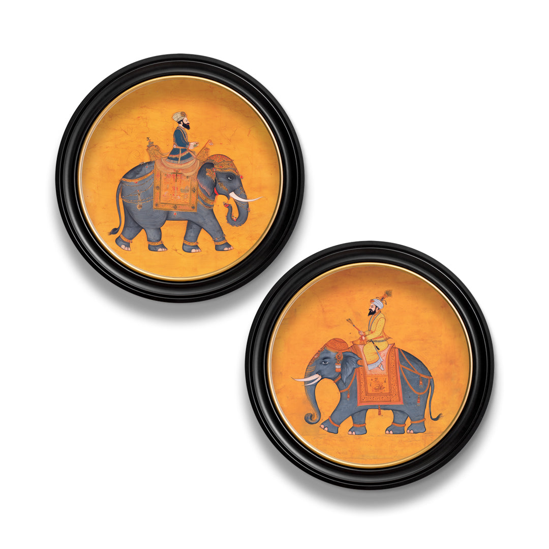 Royal Saffron Mughals – Oxford Round Frame detail – Leya Buster Interiors
