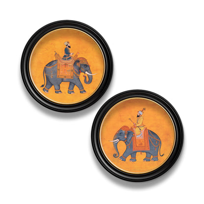 Royal Saffron Mughals – Oxford Round Frame detail – Leya Buster Interiors