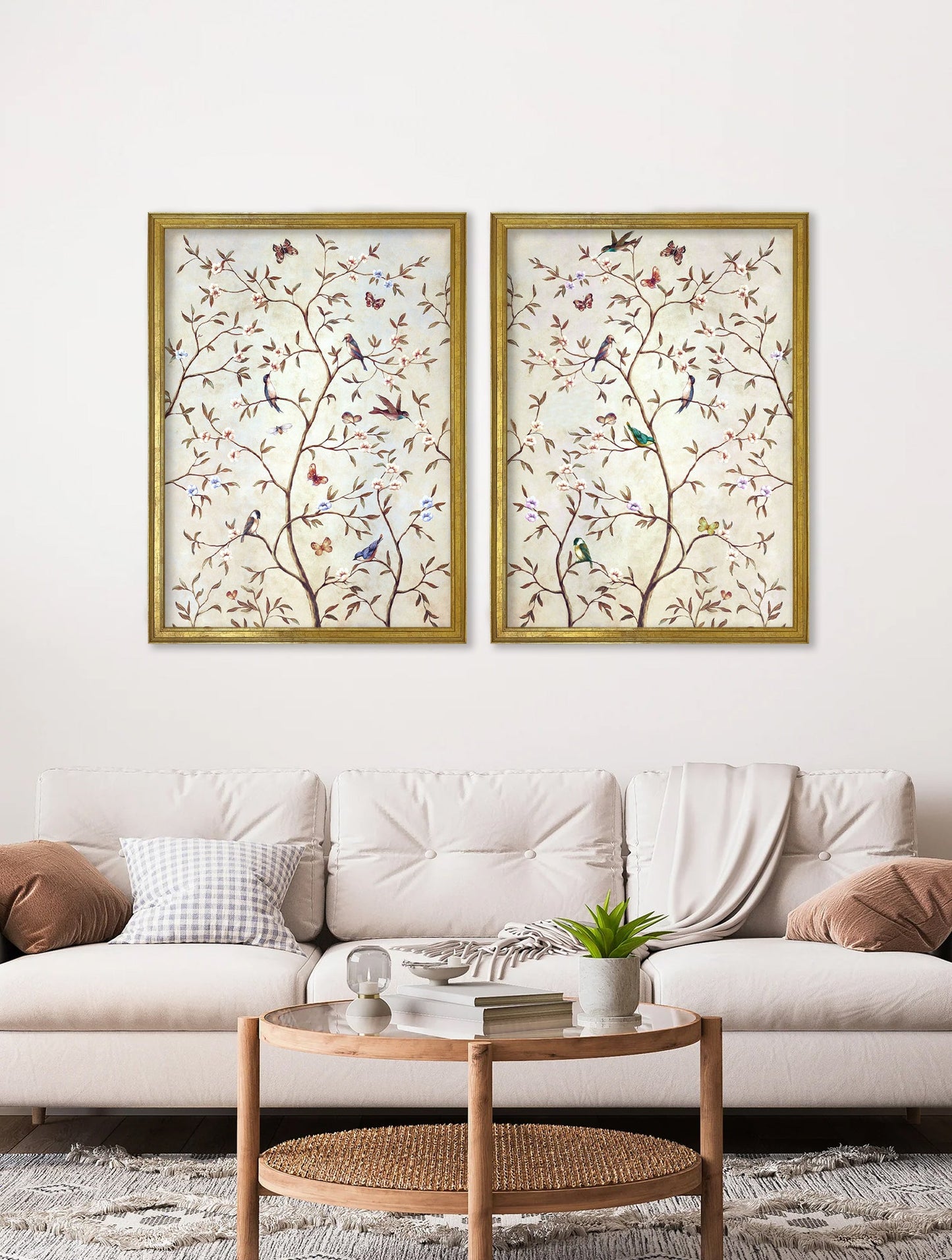 Tree of Life Natural Set of 2 – framed wall art at Leya Buster Interiors