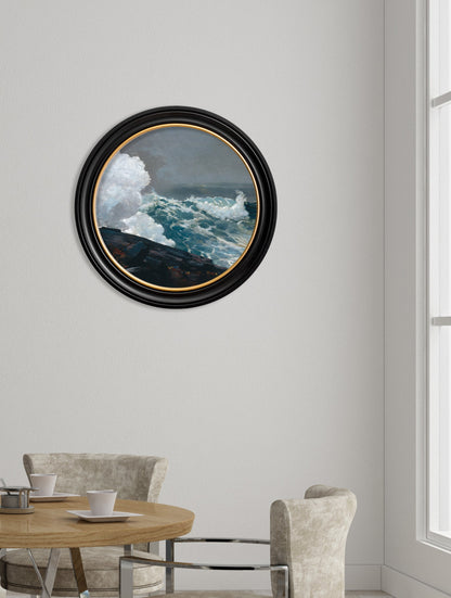 c.1895 Northeaster – Round Frame – framed wall art at Leya Buster Interiors