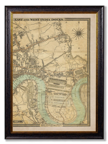 c.1827 London Triptych Map styled view – Leya Buster Interiors