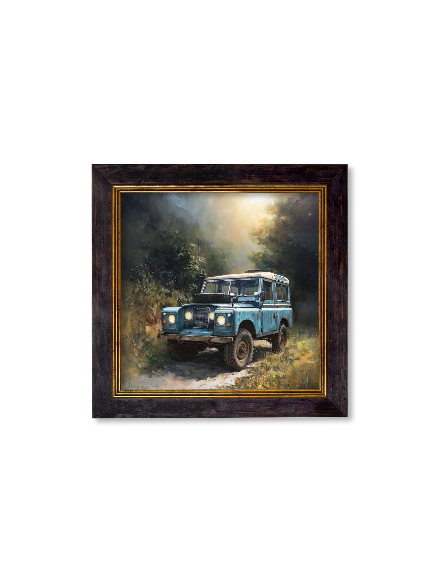Country Track Defender Blue – Oxford Square Frame styled view – Leya Buster Interiors