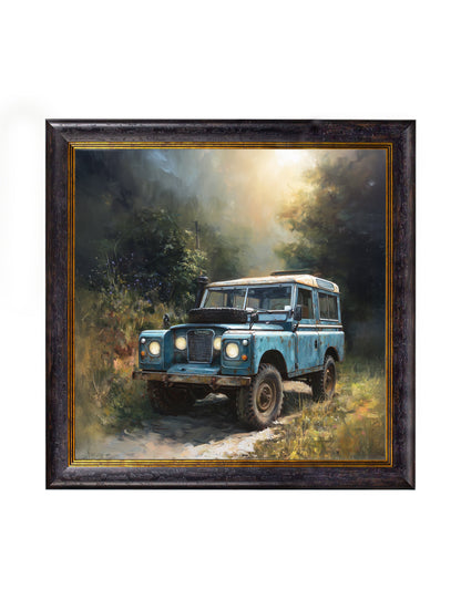 Country Track Defender Blue – Oxford Square Frame detail – Leya Buster Interiors