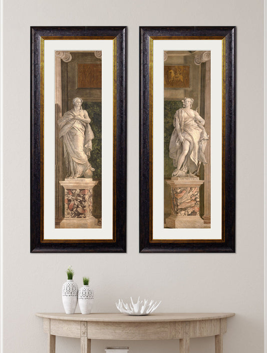 c.1760 Allegorical Figures Representing Grammar and Arithmetic – framed wall art at Leya Buster Interiors