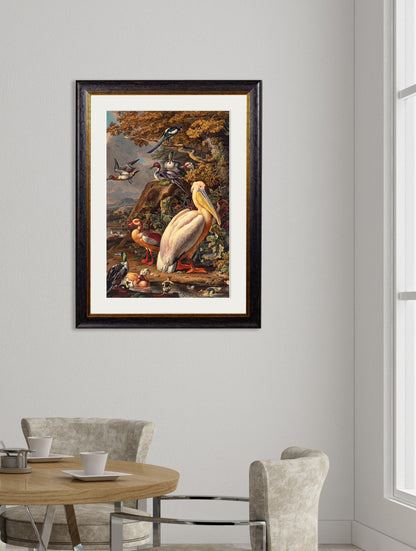 c.1683 Pelican Painting – framed wall art at Leya Buster Interiors
