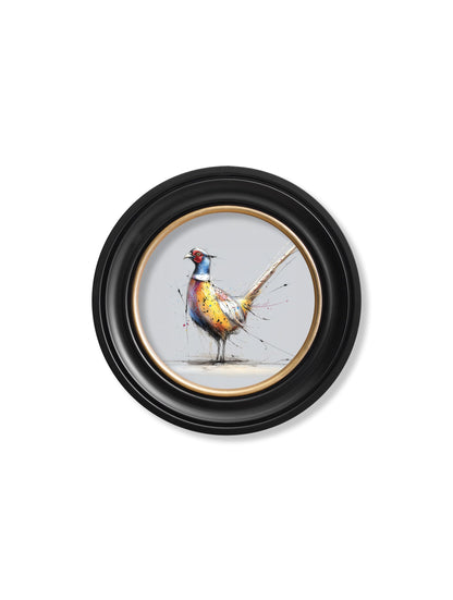 Plump Pheasant Cosy Sketch – Oxford Round Frame styled view – Leya Buster Interiors