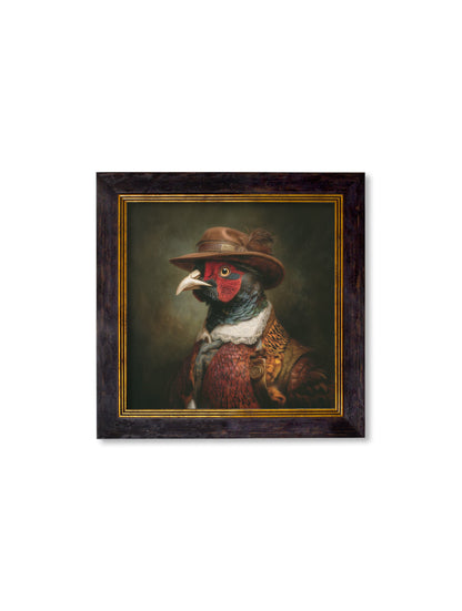 Baron Von Beak – Huntsman Pheasant Oxford Square Frame styled view – Leya Buster Interiors